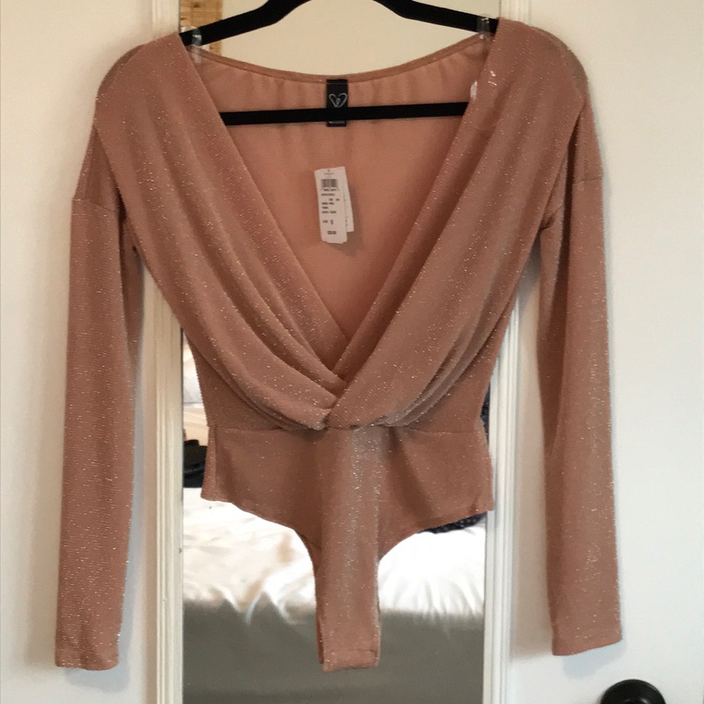 Windsor Taupe Wrap bodysuit - never worn